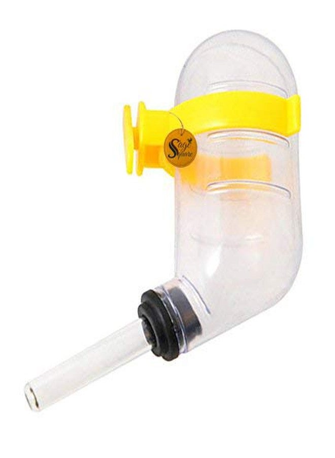 سايج سكوير زجاجة ماء محكمة الإغلاق بتفريغ الهواء سعة 60 مل مناسبة للهامستر/الجرذ القزم/الجرذان/الفئران/خنزير غينيا/النمس/الأرنب (أصفر) - Image 3